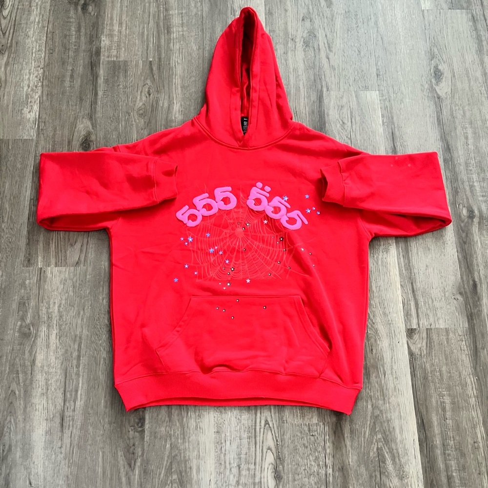 Red Sp5der hoodie 555